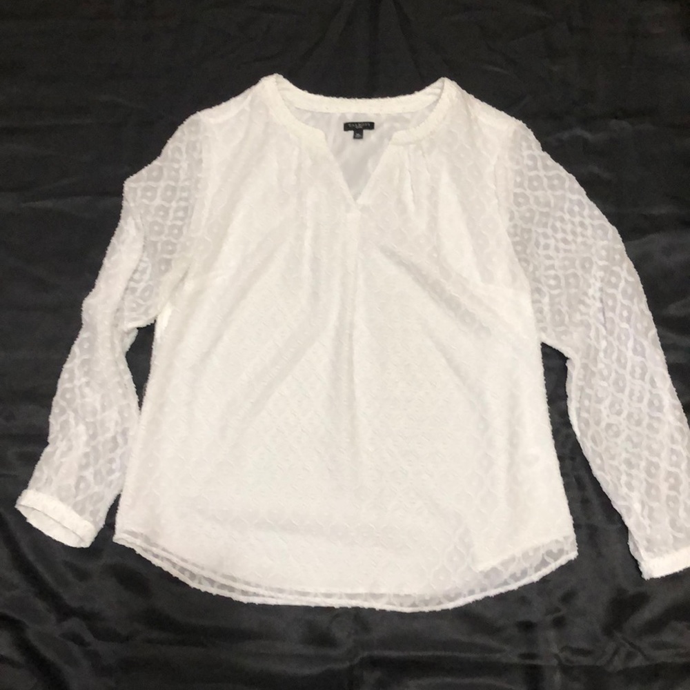 Talbots white blouse size Mp